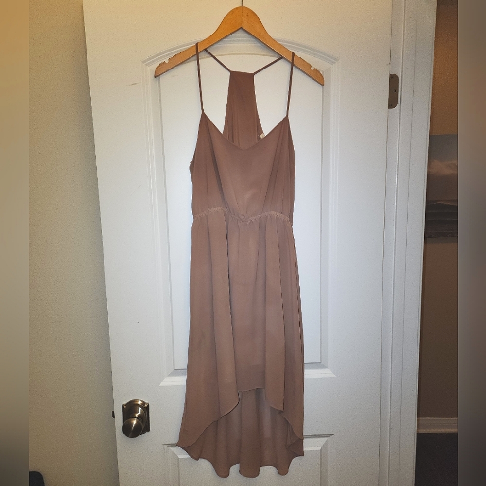 Racerback chiffon midi dress